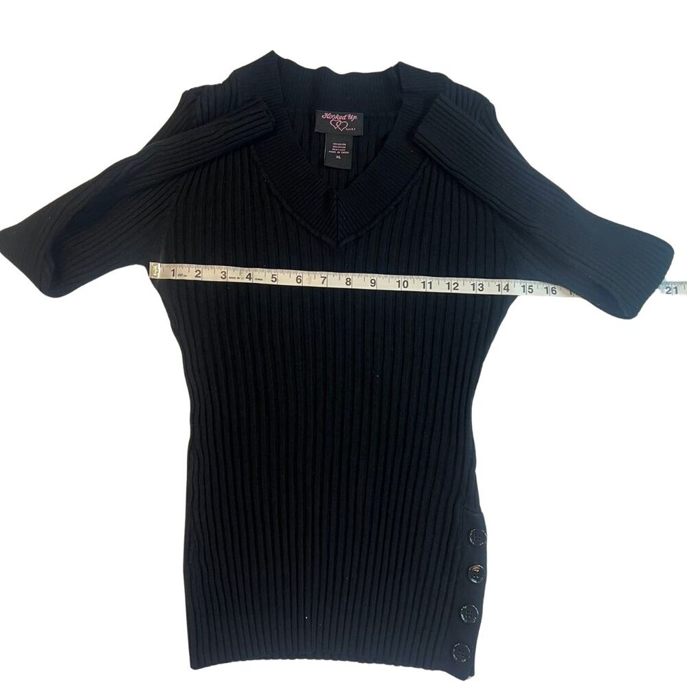 Hooked Up by IOT Sweater Juniors XL Rib Knit Preppy Classic Academic V Neck Top - Picture 10 of 13